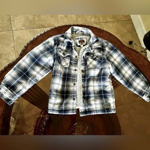 Bass Pro Shop Outdoor Sherpa Flannel Long-Sleeve Button-Down Shirt! 4T Boy